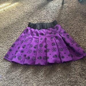Purple Patterned Women's Skirt